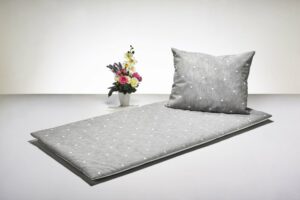 Deckengarnitur Leinenoptik mit Herzen