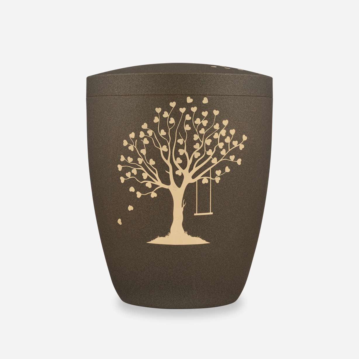 Spalt Trauerwaren Bio Urne Glint Bras mit Motiv Baum